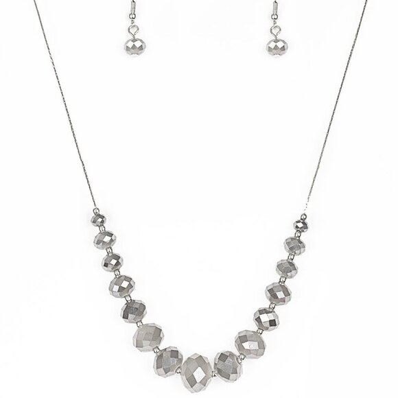paparazzi Jewelry - CRYSTAL Carriages Silver Necklace